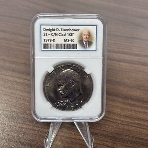 1978-D / EISENHOWER [C/N CLAD] IKE DOLLAR (KEEPSAKE SLAB) - MS/BU